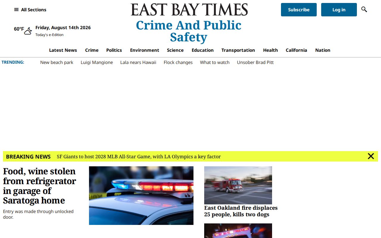 East Bay Times Alameda County arrest news and crime coverage